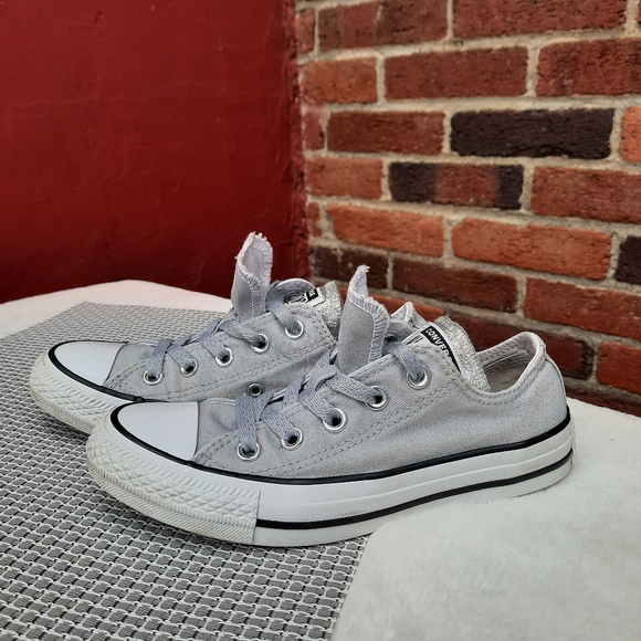 Converse Chuck Taylor All Star Low Top Sneaker Sparkle Double Tongue Gift - Picture 2 of 12